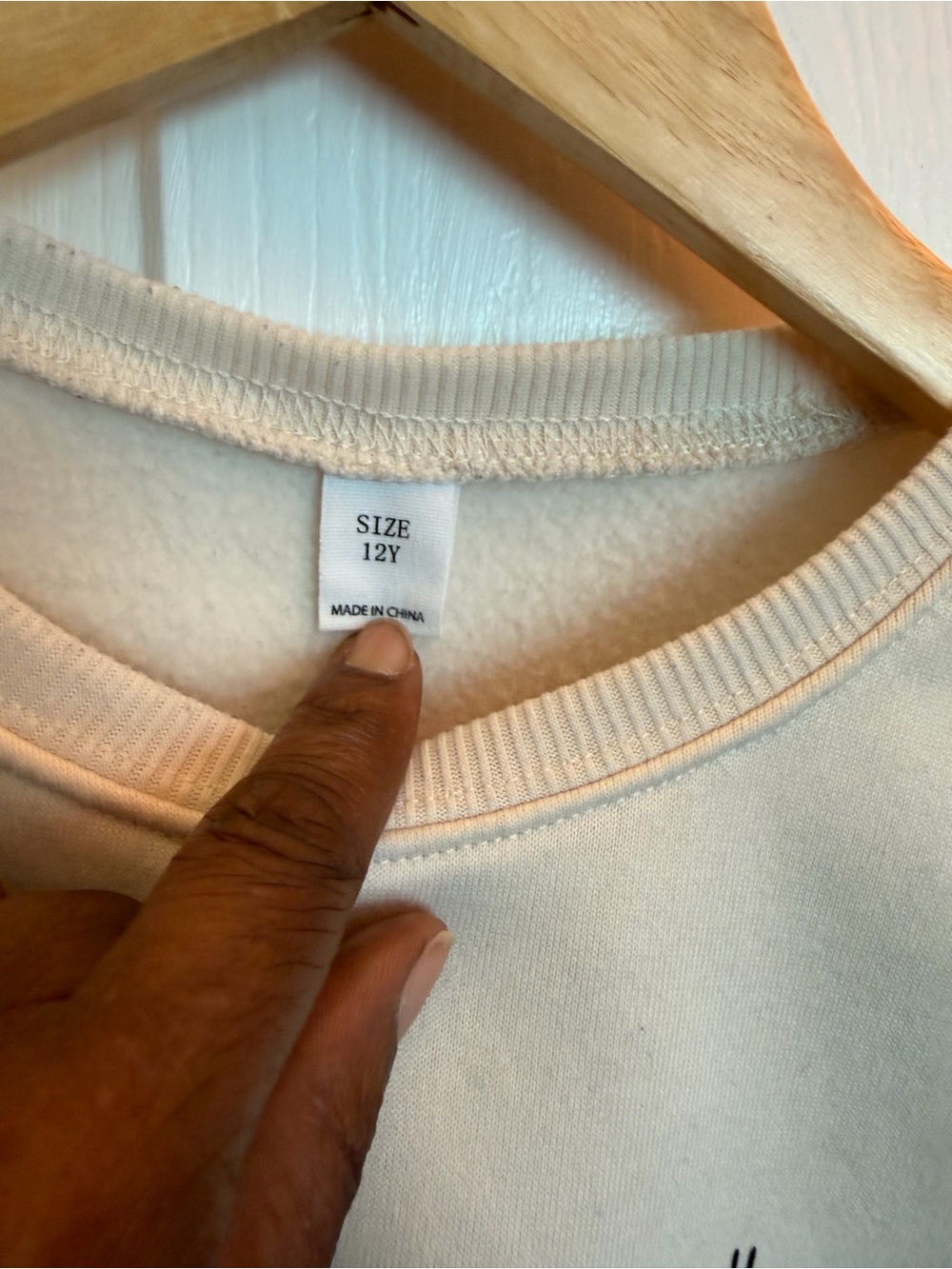 Cream Crewneck Sweatshirt - Size 12Y